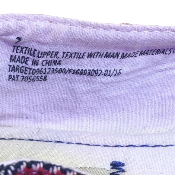 Mad Love Textile Flats Red, White And Blue Size 7 - Picture 5 of 6